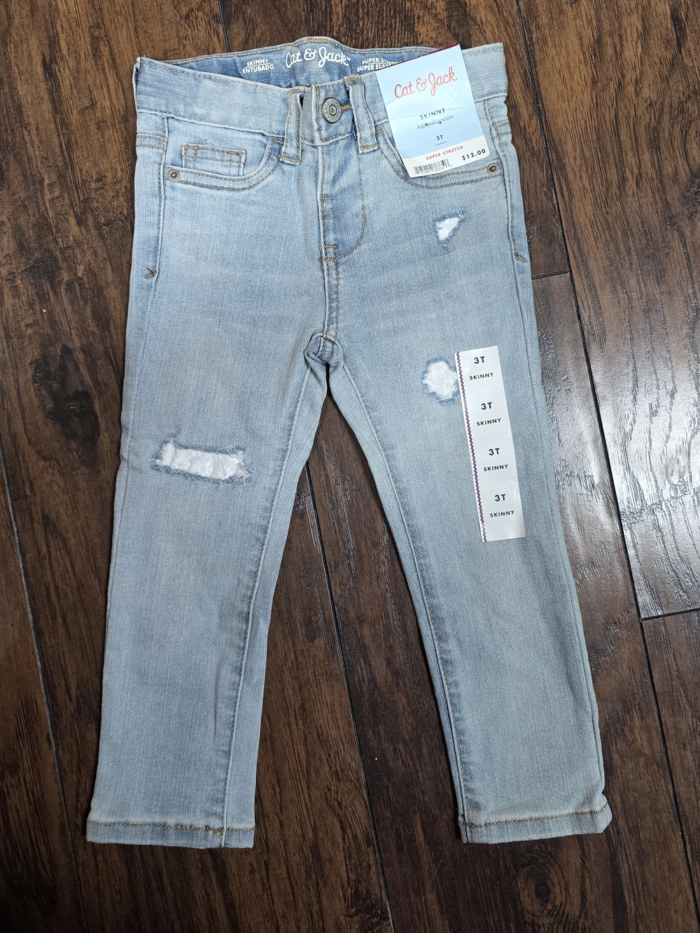 Cat & Jack Light Blue Ripped Skinny Jeans - Girls